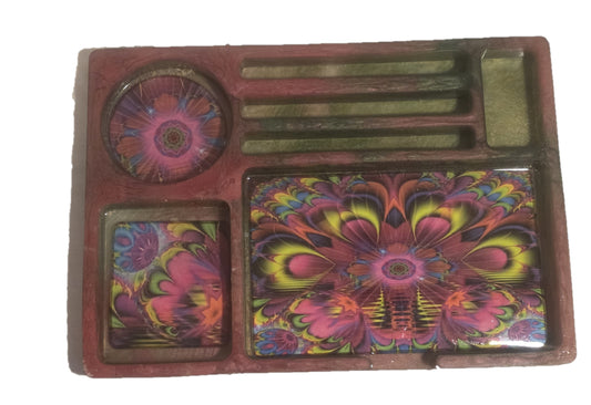 Rolling tray flower design
